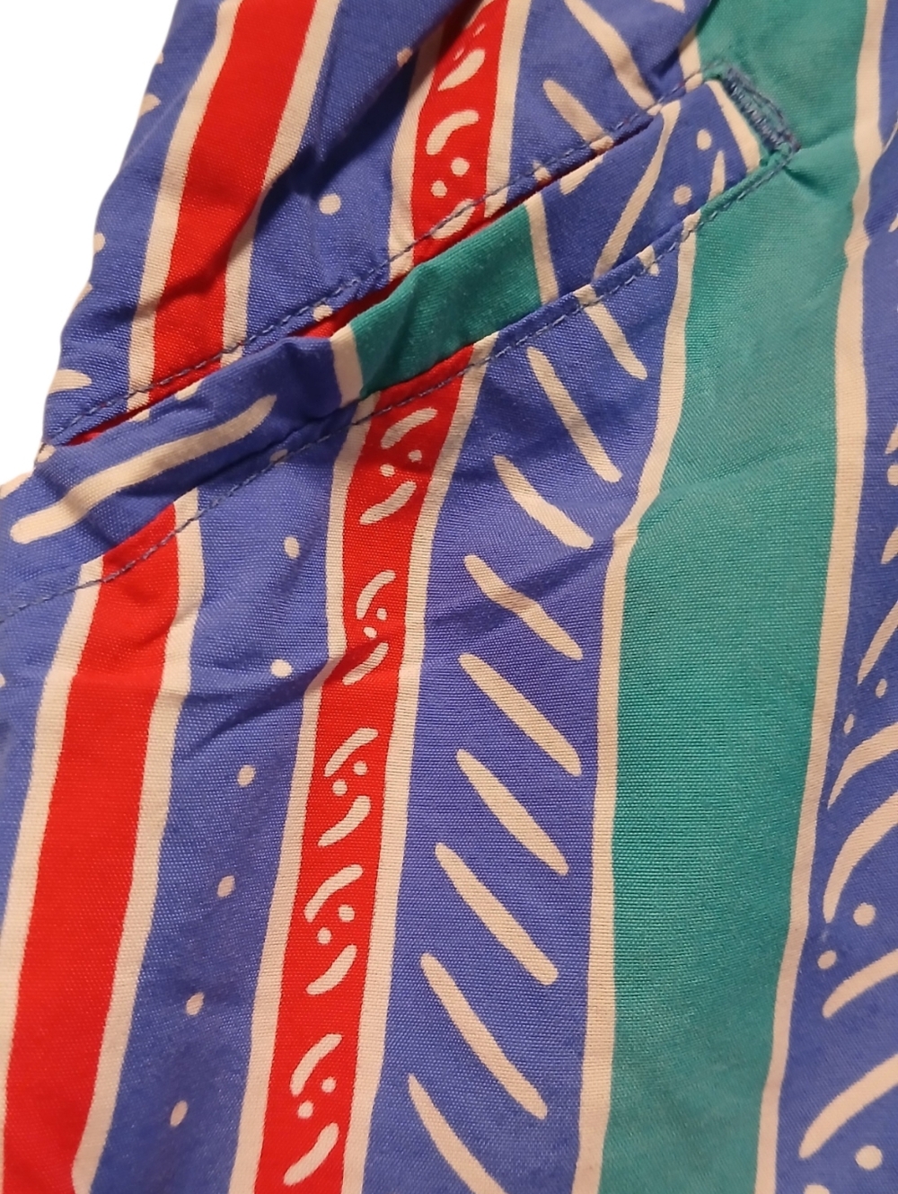 L.L. Bean Women's Vintage Multicolored Geometric Stripe Shorts, Size Large - Picture 3 of 5